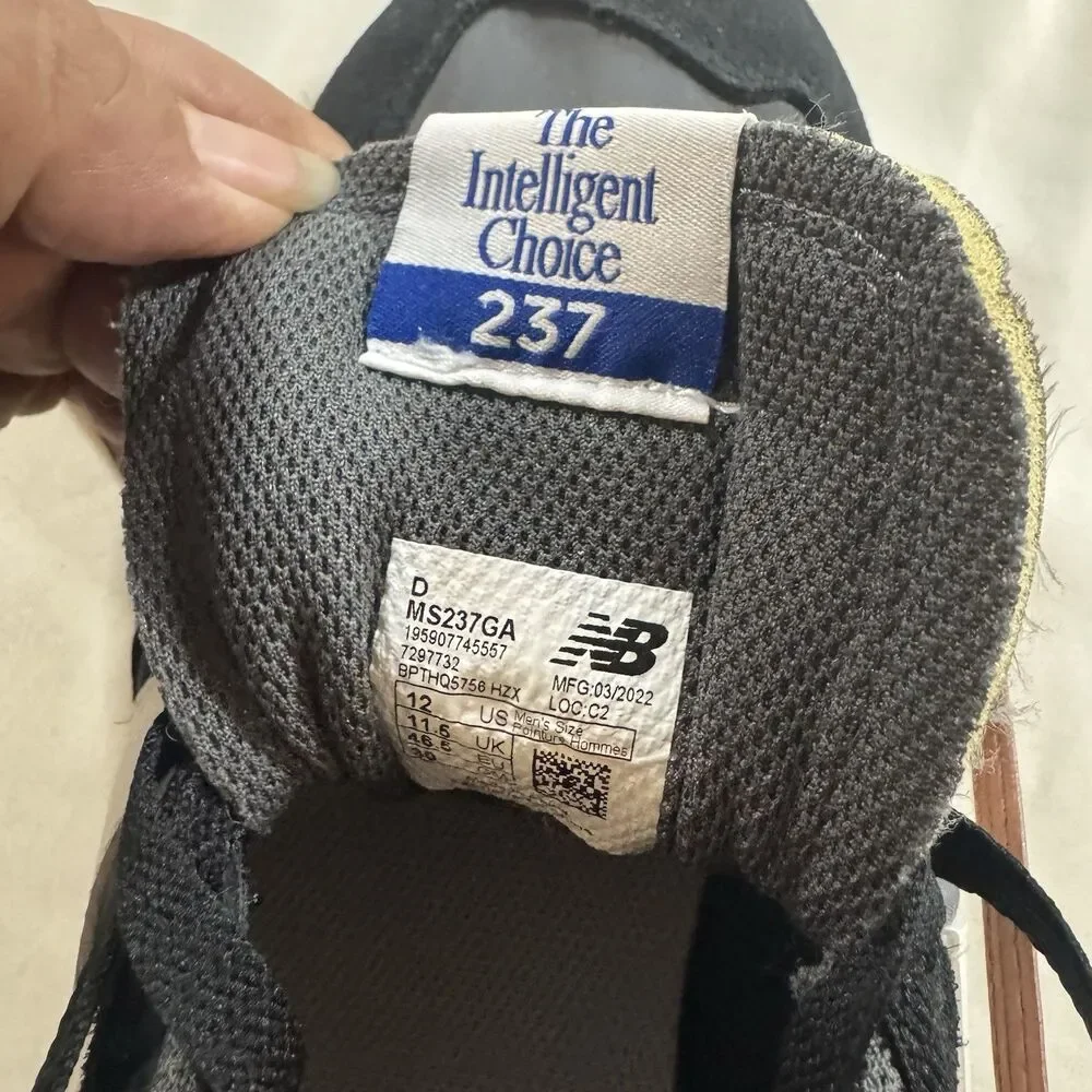 Size 12 - New Balance 237v1 Black Magnet